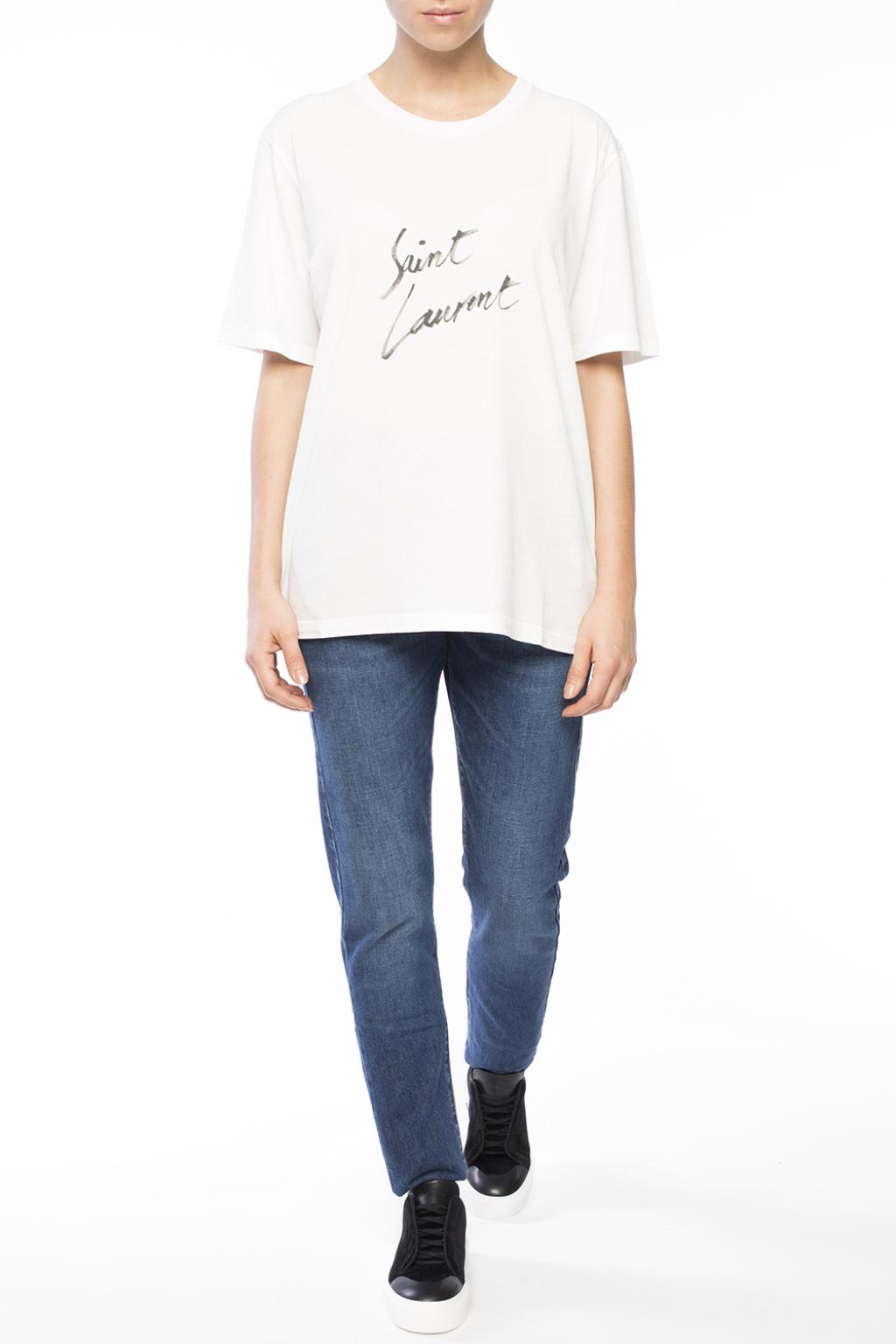 Saint Laurent Logo T-shirt | Women's Clothing | Vitkac